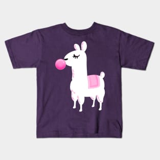 Llama Bubble Gum Kids T-Shirt